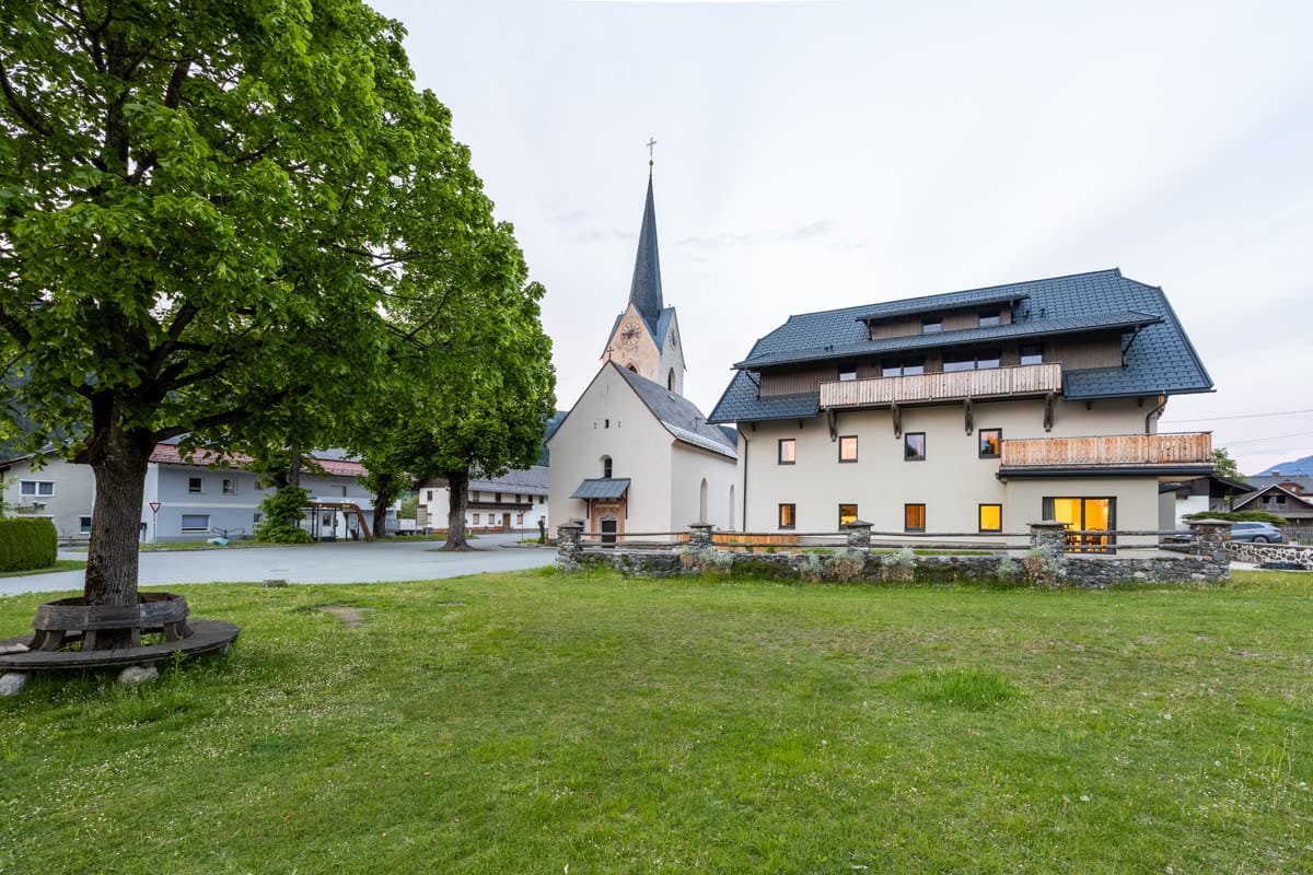 The village green in front of the house
