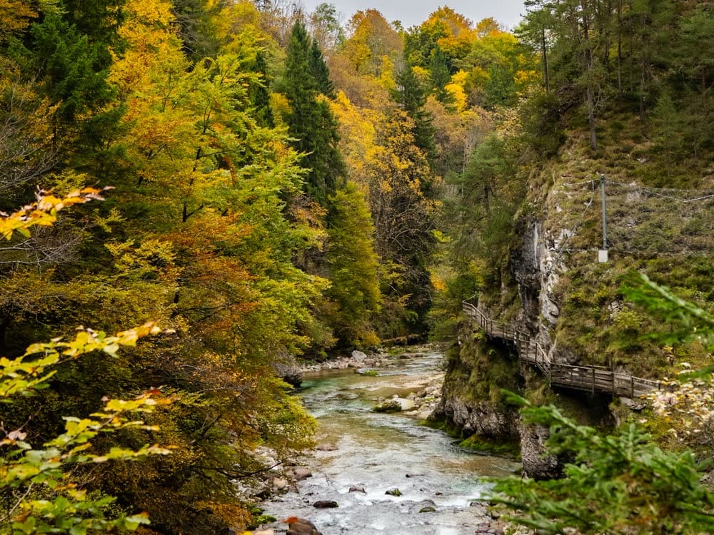 A river running through a rocky gorge